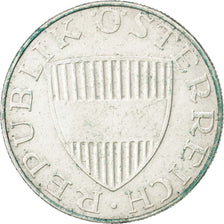 AUSTRIA, 10 Schilling, 1965, KM #2882, EF(40-45), Silver, 26, 7.43