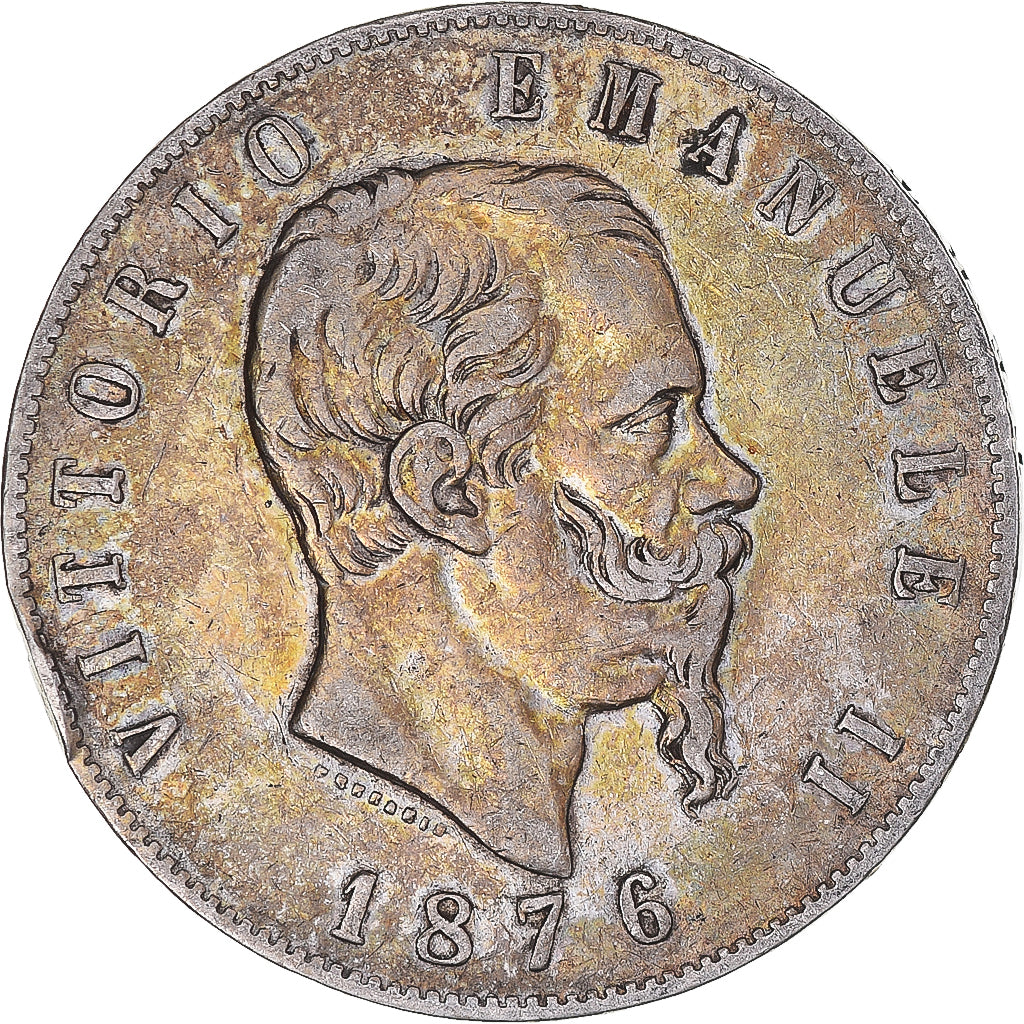 Monnaie, Italie, Vittorio Emanuele II, 5 Lire, 1876, Rome, TB, Argent, KM:8.4
