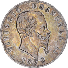 Monnaie, Italie, Vittorio Emanuele II, 5 Lire, 1876, Rome, TB, Argent, KM:8.4
