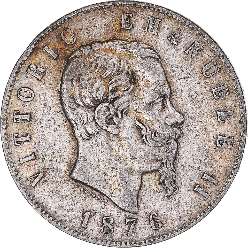Monnaie, Italie, Vittorio Emanuele II, 5 Lire, 1876, Rome, TB, Argent, KM:8.4