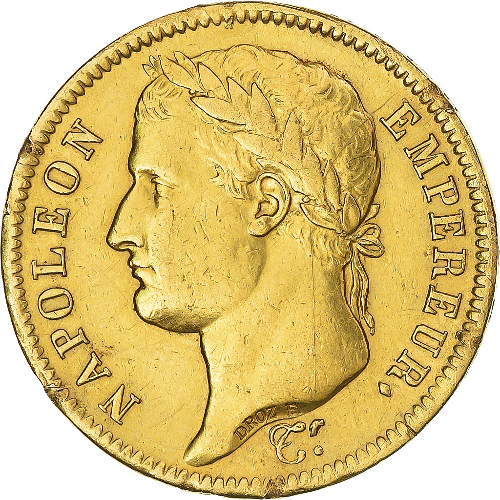 Munten, Frankrijk, Napoleon I, 40 Francs, 1811, Paris, ZF, Goud, KM:696.1