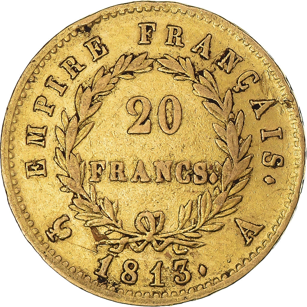 Coin, France, Napoléon I, 20 Francs, 1813, Paris, EF(40-45), Gold, KM:695.1