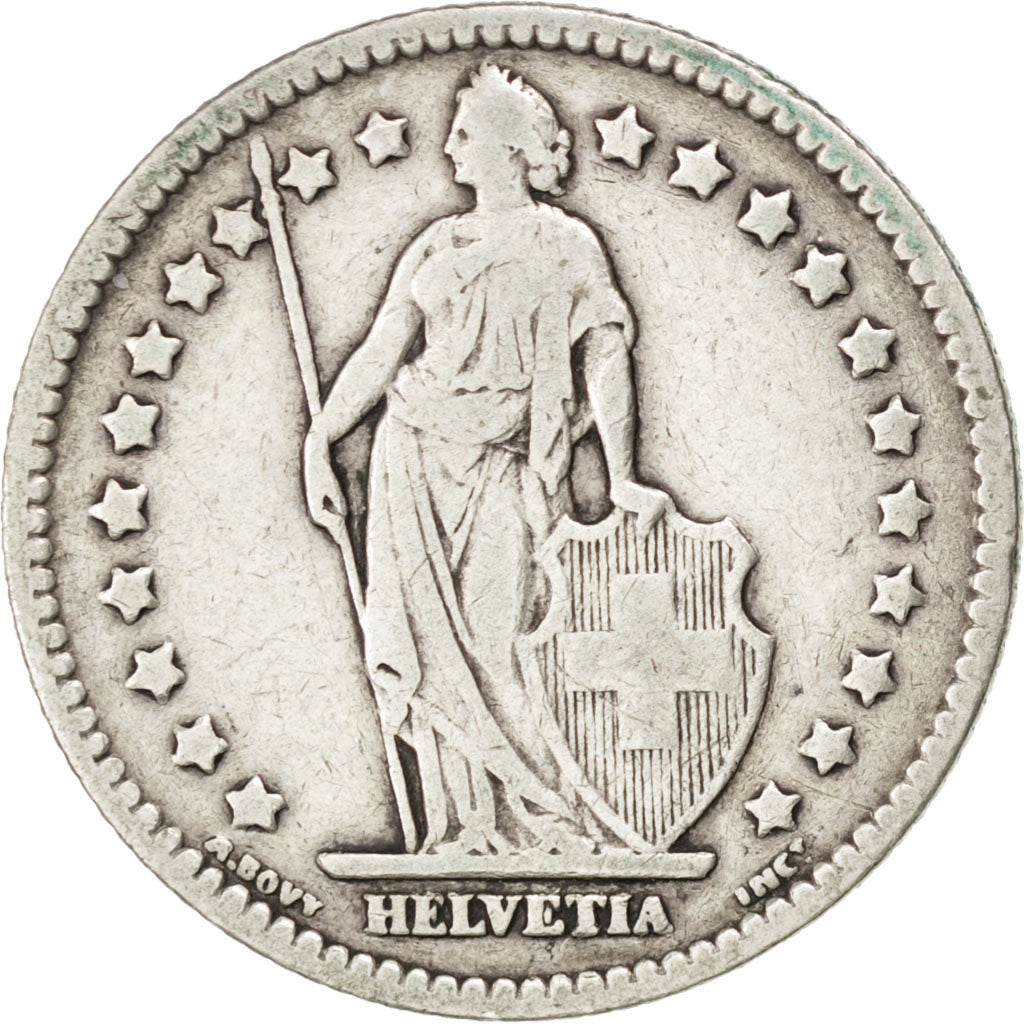 Coin, Switzerland, Franc, 1909, Bern, VF(30-35), Silver, KM:24
