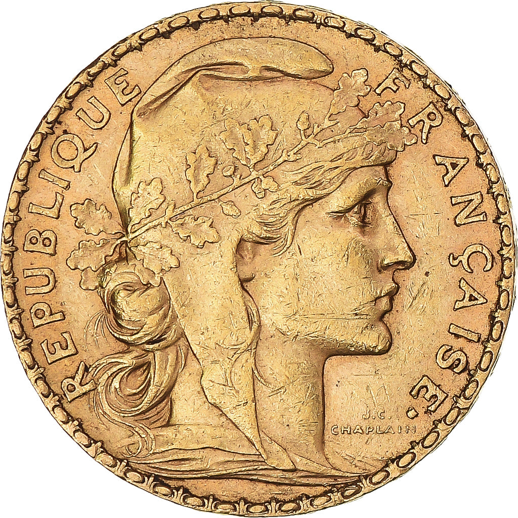 Moneda, Francia, Marianne, 20 Francs, 1900, Paris, MBC, Oro, KM:847