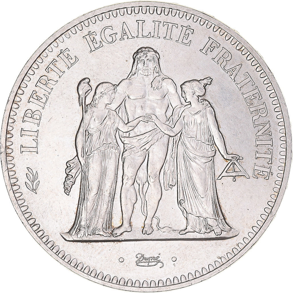 Coin, France, Hercule, 50 Francs, 1974, Avers 20 francs, AU(55-58), Silver