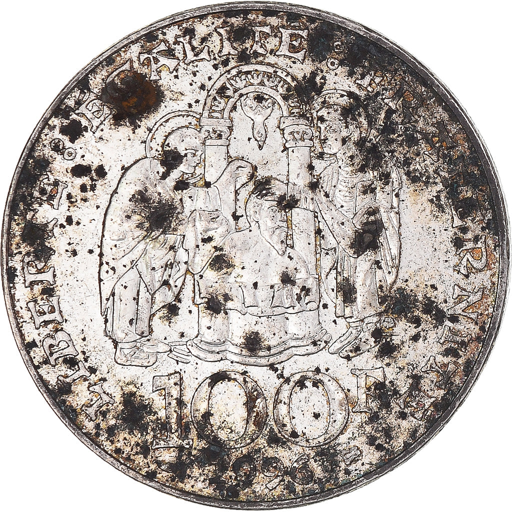 Coin, France, Clovis, 100 Francs, 1996, EF(40-45), Silver, KM:1180, Gadoury:953