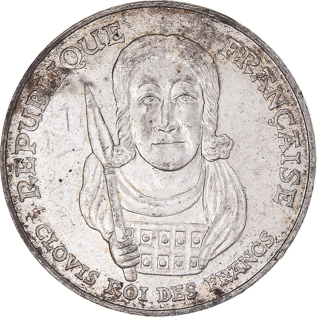 Coin, France, Clovis, 100 Francs, 1996, AU(50-53), Silver, KM:1180, Gadoury:953