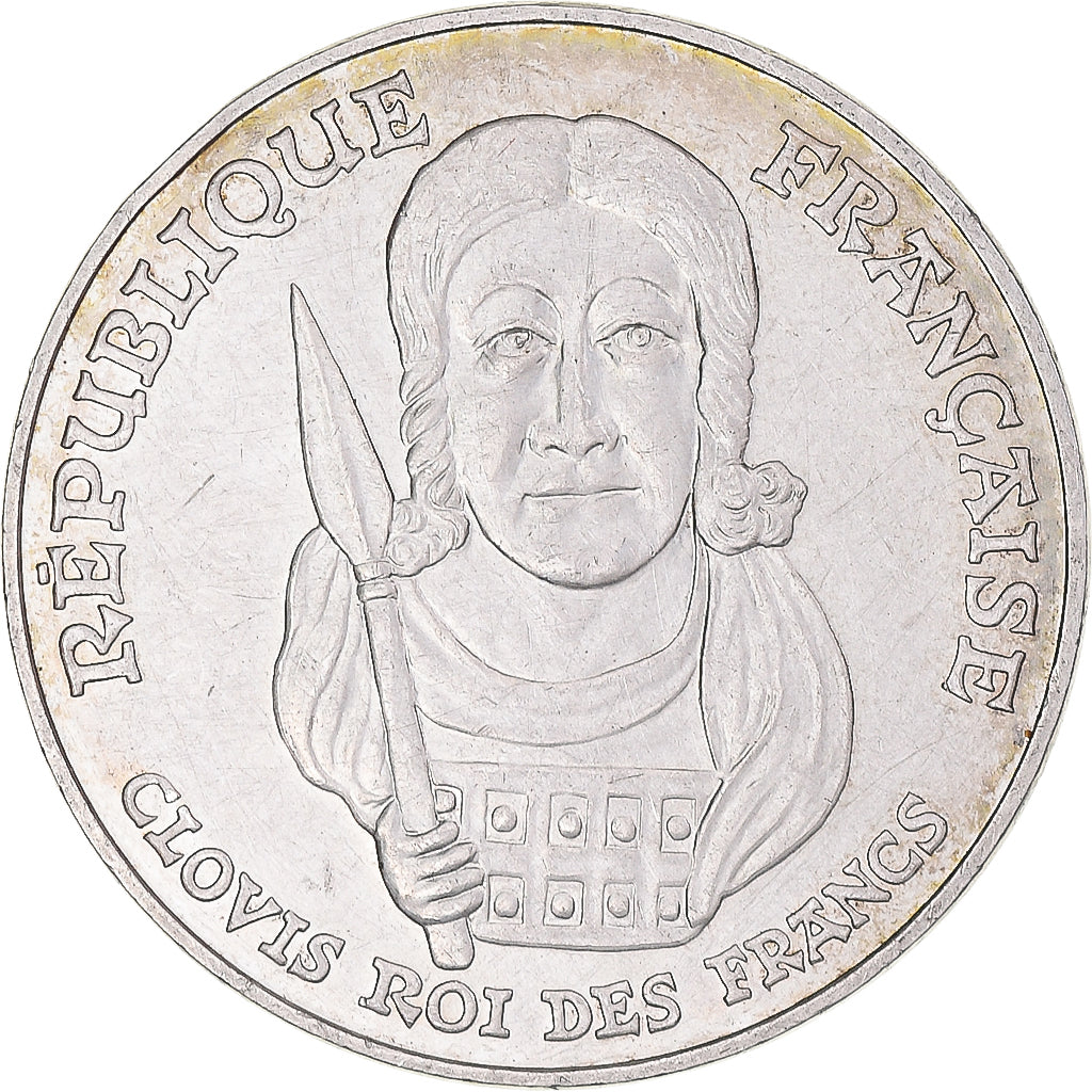 Coin, France, Clovis, 100 Francs, 1996, AU(55-58), Silver, KM:1180, Gadoury:953