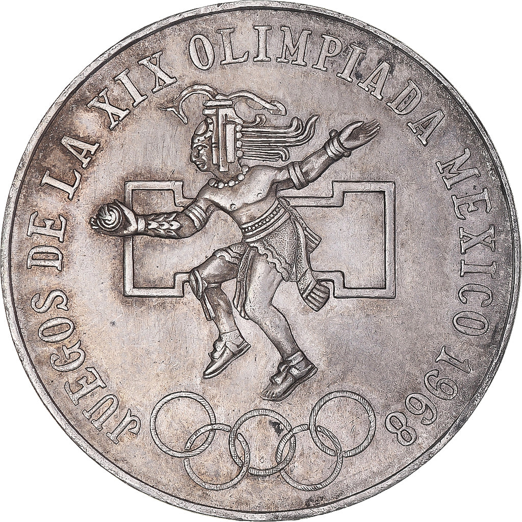 Coin, Mexico, 25 Pesos, 1968, Mexico, AU(55-58), Silver, KM:479.1