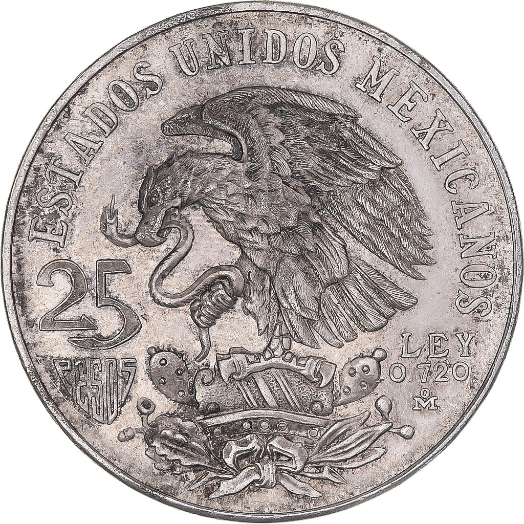 Coin, Mexico, 25 Pesos, 1968, Mexico, AU(55-58), Silver, KM:479.1