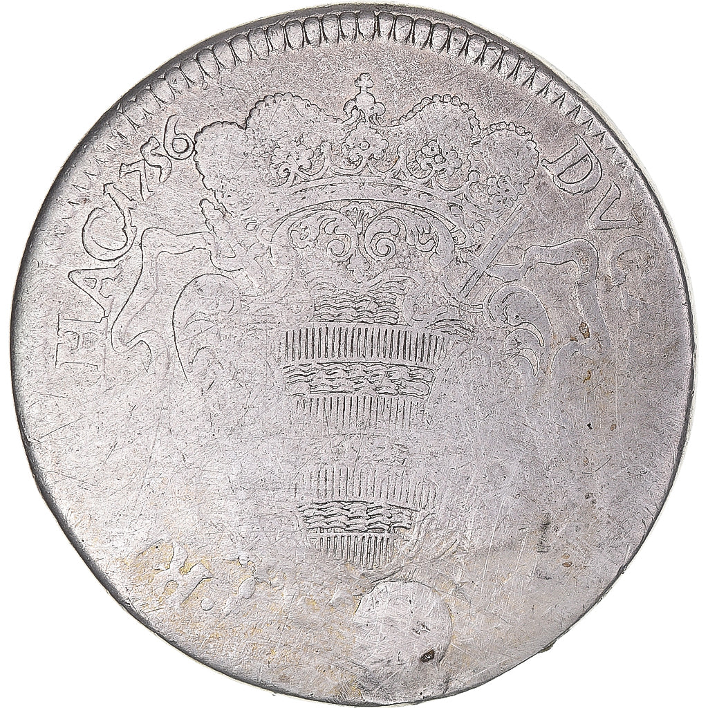 Coin, RAGUSA, Tallero, Ducat Et Sem, 1756, Ragusa, F(12-15), Silver