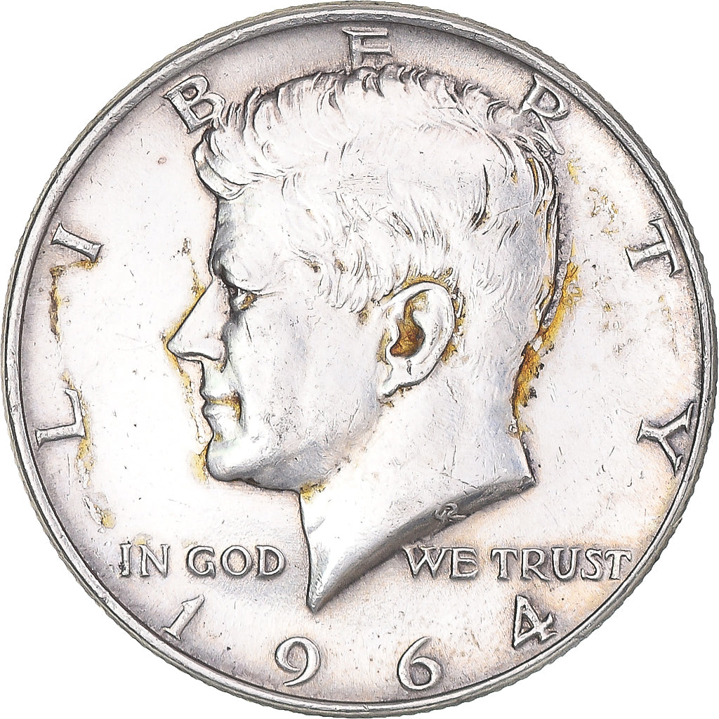 Coin, United States, Kennedy Half Dollar, Half Dollar, 1964, U.S. Mint