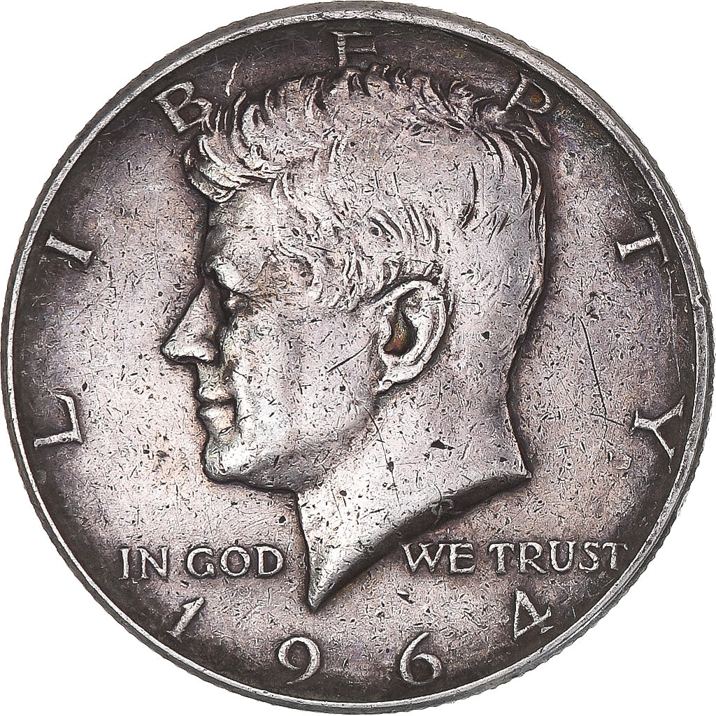 Coin, United States, Kennedy Half Dollar, Half Dollar, 1964, U.S. Mint