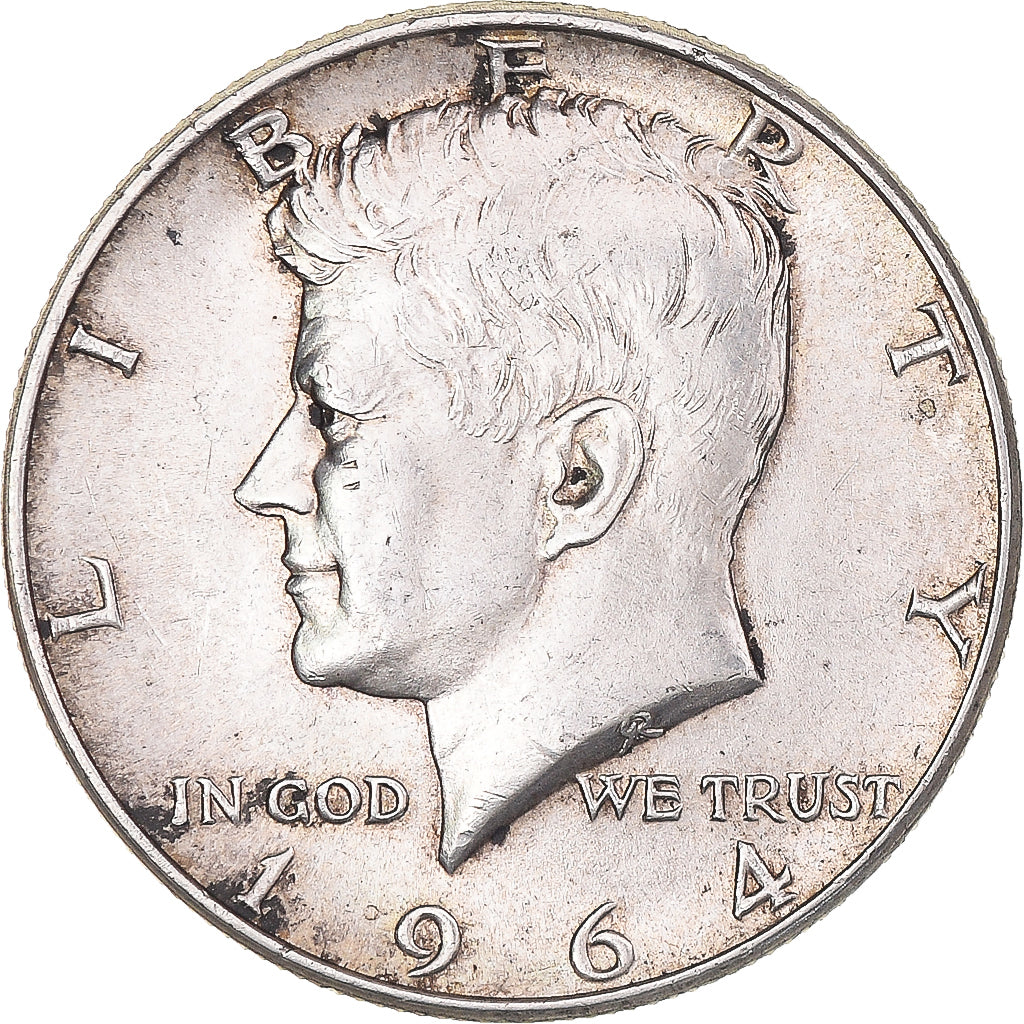 Coin, United States, Kennedy Half Dollar, Half Dollar, 1964, U.S. Mint