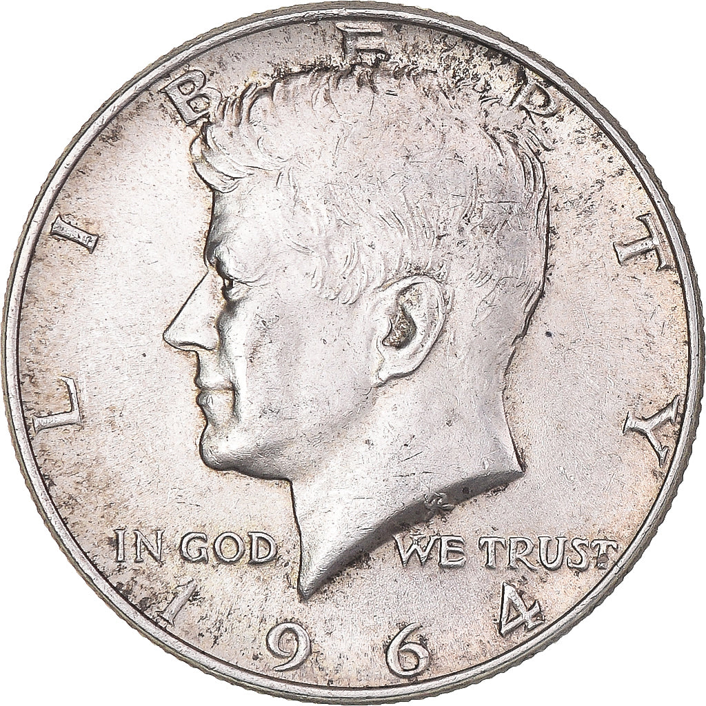 Coin, United States, Kennedy Half Dollar, Half Dollar, 1964, U.S. Mint