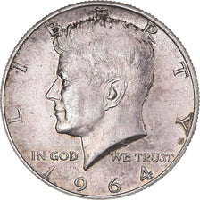 Coin, United States, Kennedy Half Dollar, Half Dollar, 1964, U.S. Mint