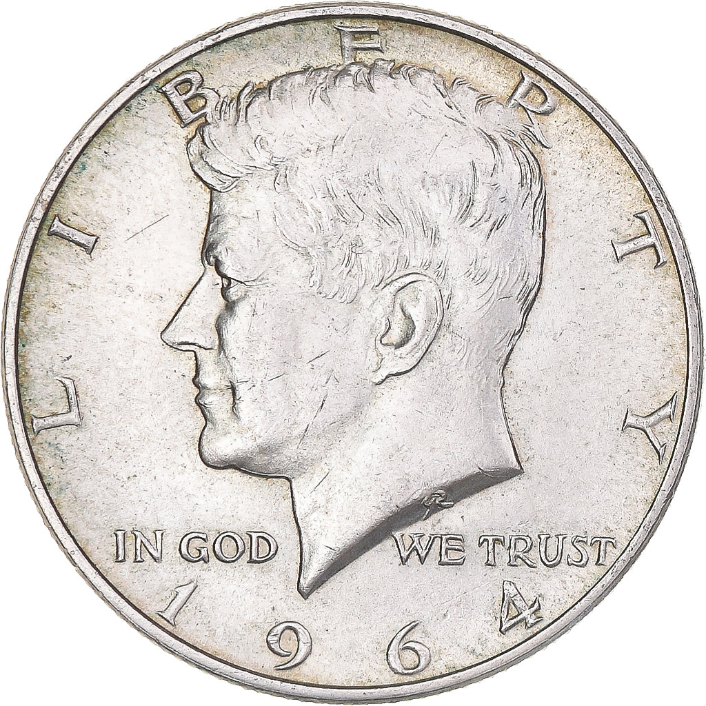 Coin, United States, Kennedy Half Dollar, Half Dollar, 1964, U.S. Mint