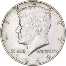 Coin, United States, Kennedy Half Dollar, Half Dollar, 1964, U.S. Mint