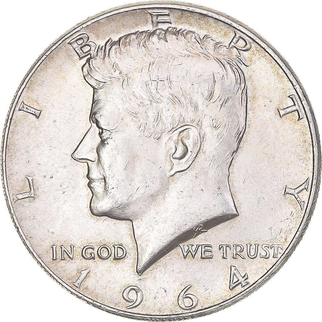 Coin, United States, Kennedy Half Dollar, Half Dollar, 1964, U.S. Mint
