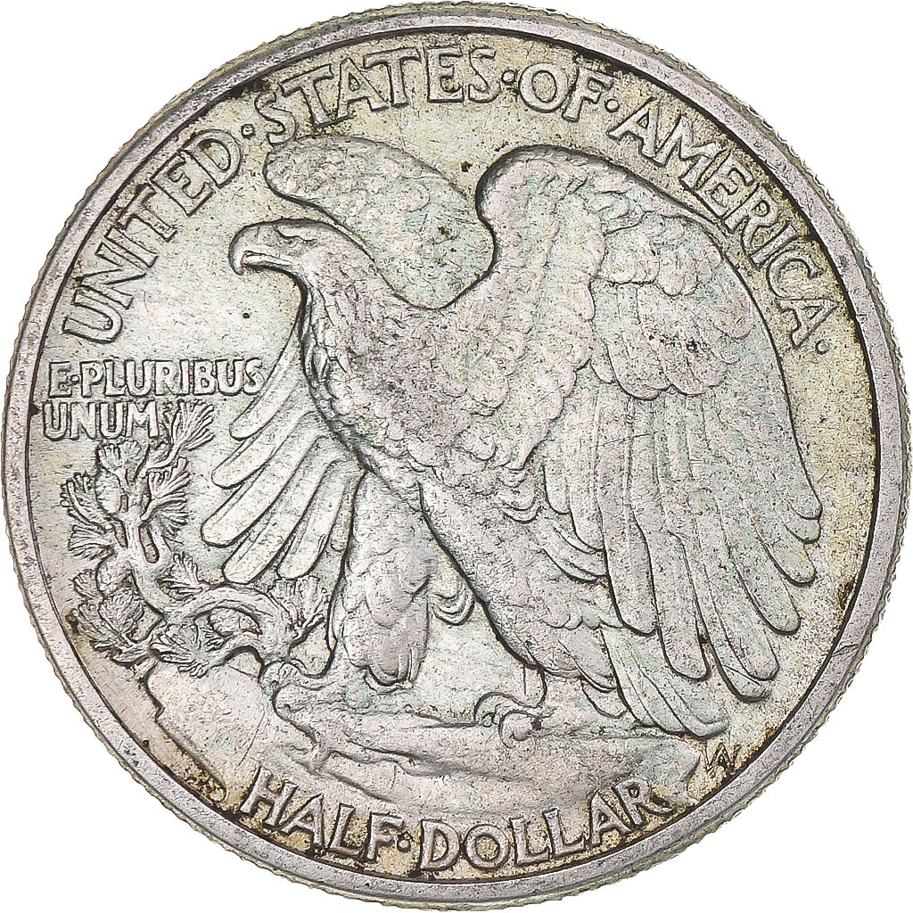 Coin, United States, Walking Liberty Half Dollar, Half Dollar, 1942, U.S. Mint