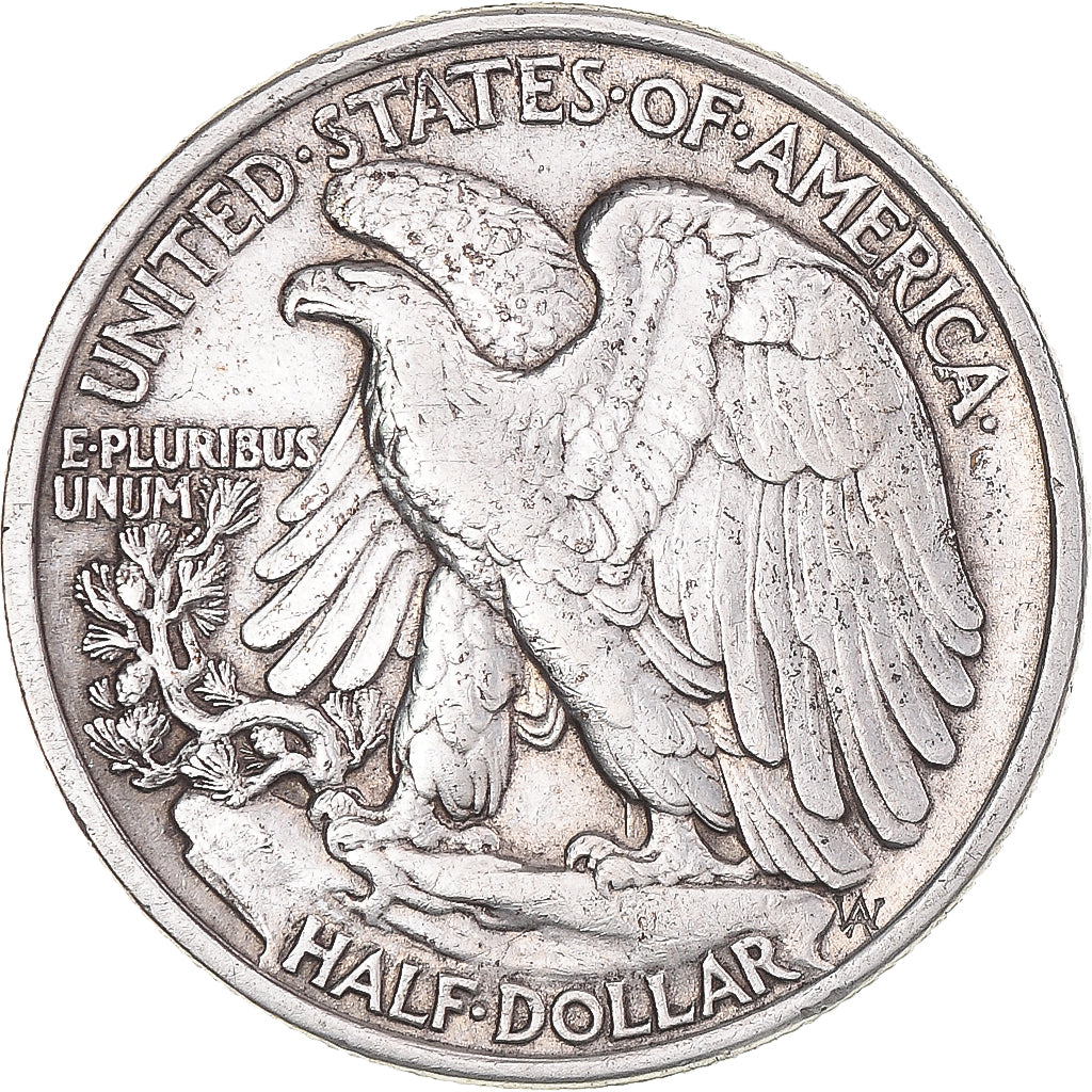 Coin, United States, Half Dollar, 1943, Philadelphia, VF(30-35), Silver, KM:142