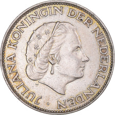 Coin, Netherlands, Juliana, 2-1/2 Gulden, 1961, AU(50-53), Silver, KM:185