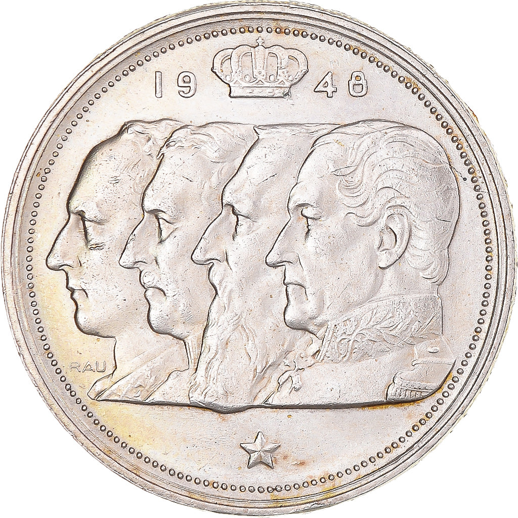 Moneta, Belgio, 100 Francs, 100 Frank, 1948, BB+, Argento, KM:139.1