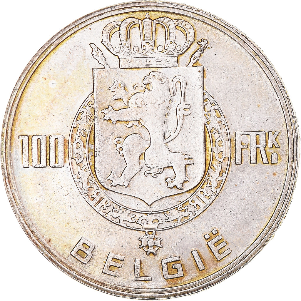 Moneta, Belgio, 100 Francs, 100 Frank, 1948, BB+, Argento, KM:139.1
