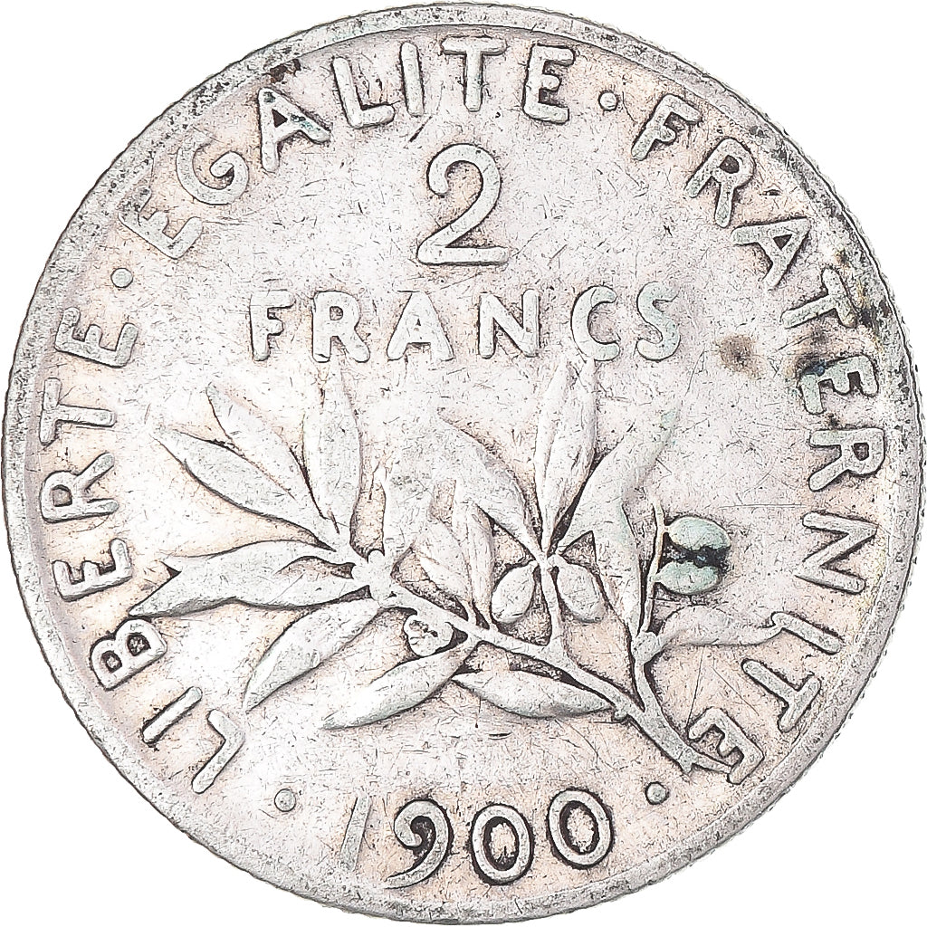 Coin, France, Semeuse, 2 Francs, 1900, Paris, F(12-15), Silver, KM:845.1
