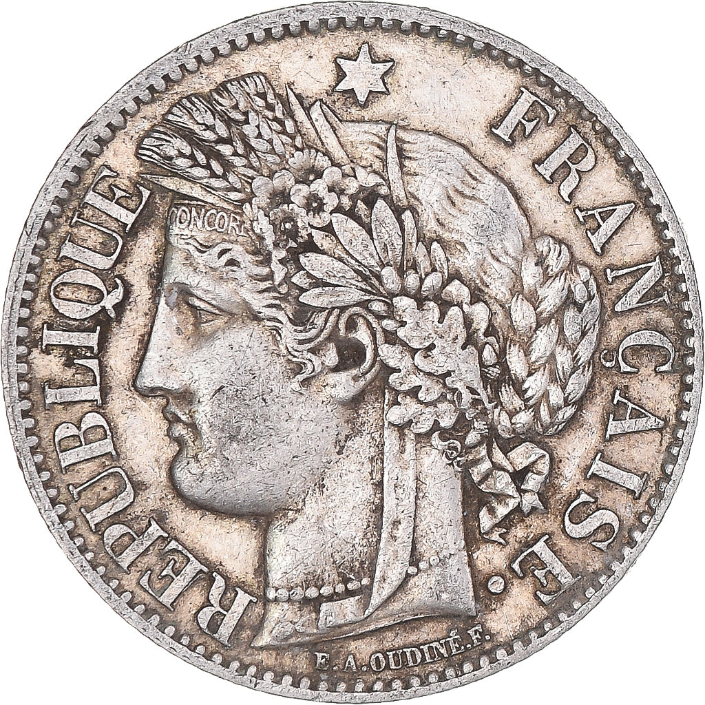Coin, France, Cérès, 2 Francs, 1887, Paris, AU(50-53), Silver, KM:817.1
