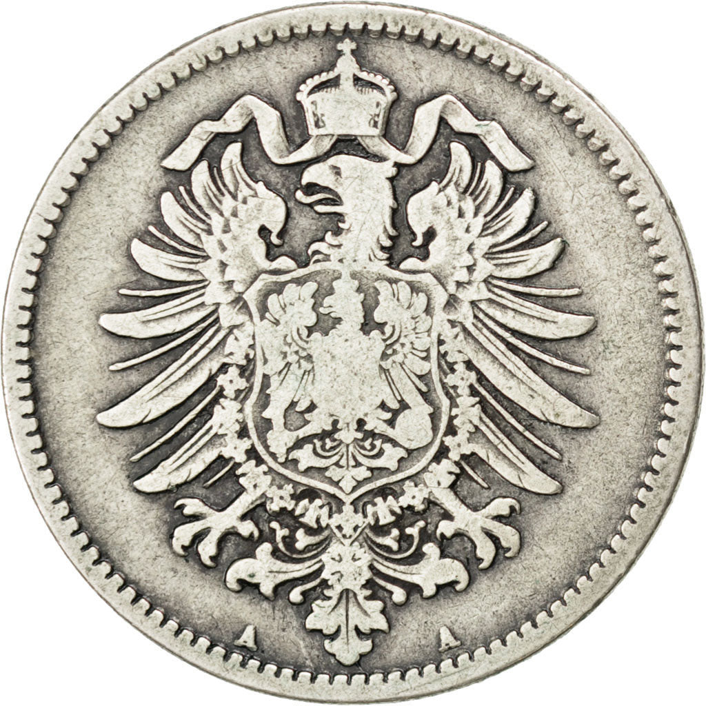 GERMANY - EMPIRE, Mark, 1875, Berlin, KM #7, VF(30-35), Silver, 24, 5.32