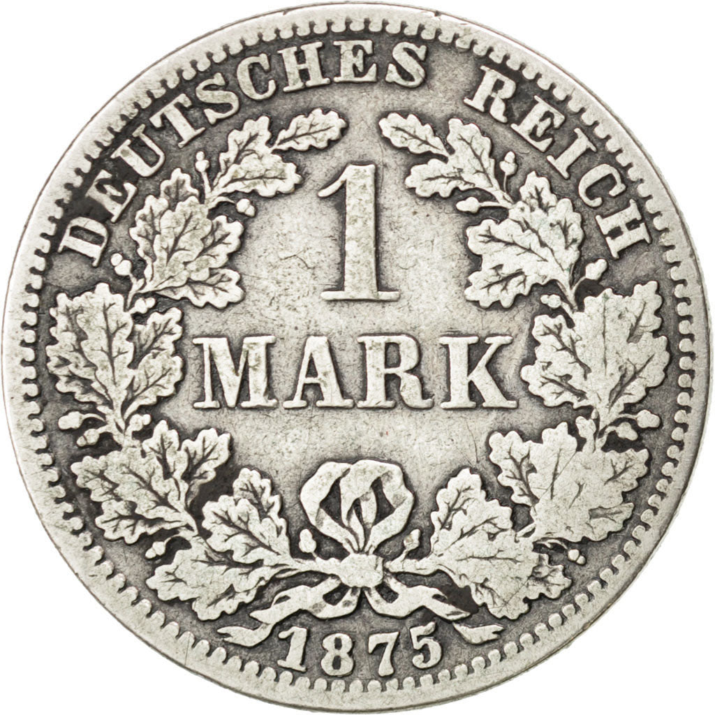 GERMANY - EMPIRE, Mark, 1875, Berlin, KM #7, VF(30-35), Silver, 24, 5.32