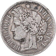 Coin, France, Cérès, 2 Francs, 1871, Bordeaux, VF(20-25), Silver, KM:816.2