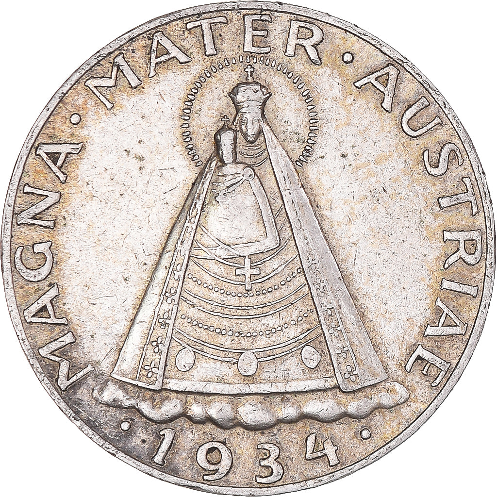 Coin, Austria, 5 Schilling, 1934, AU(55-58), Silver, KM:2853