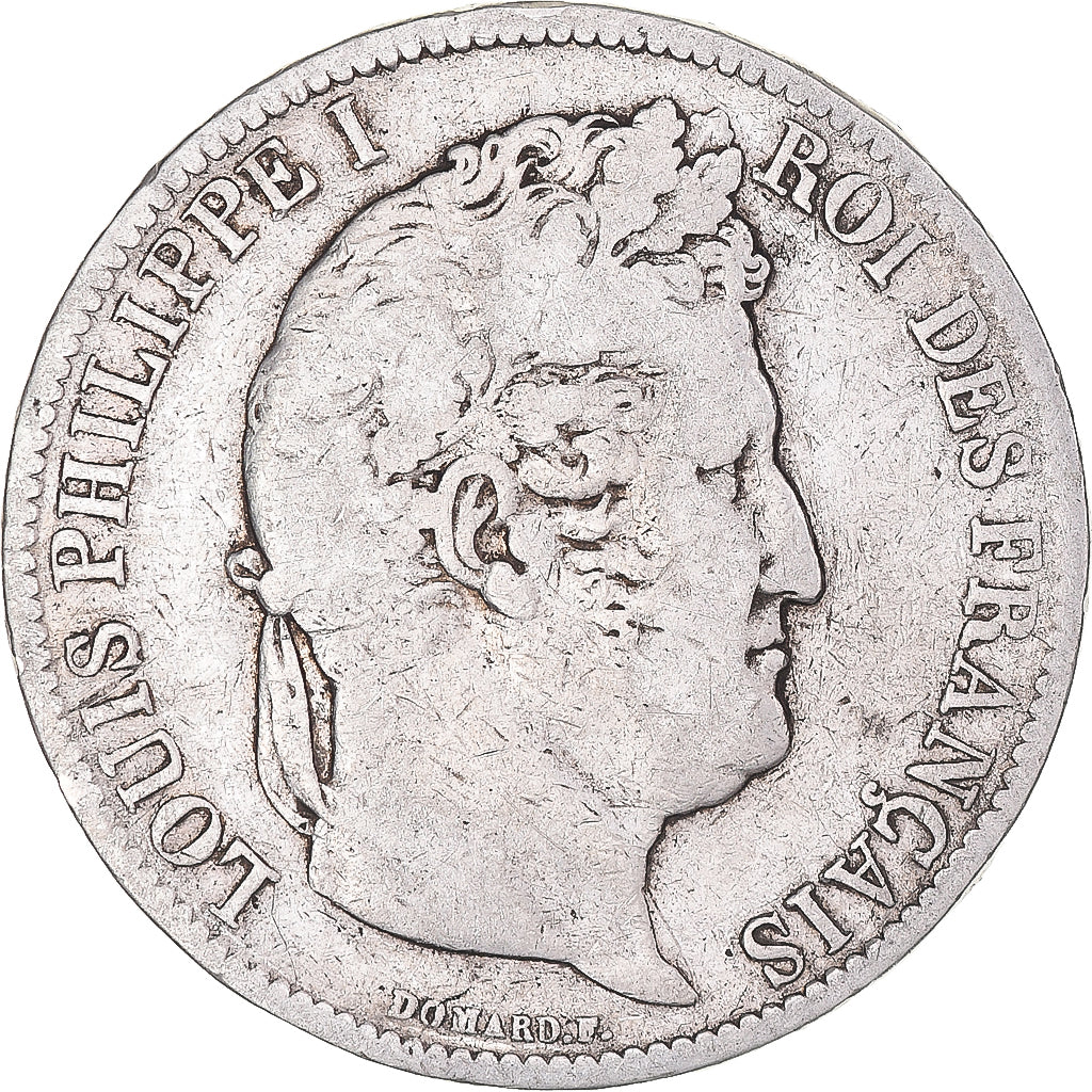 Moneda, Francia, Louis-Philippe, 5 Francs, 1831, Nantes, BC, Plata, KM:745.12