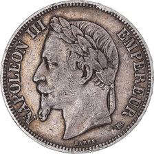 Coin, France, Napoleon III, 5 Francs, 1868, Strasbourg, VF(30-35), Silver