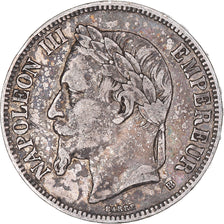 Coin, France, Napoléon III, 5 Francs, 1869, Strasbourg, EF(40-45), Silver