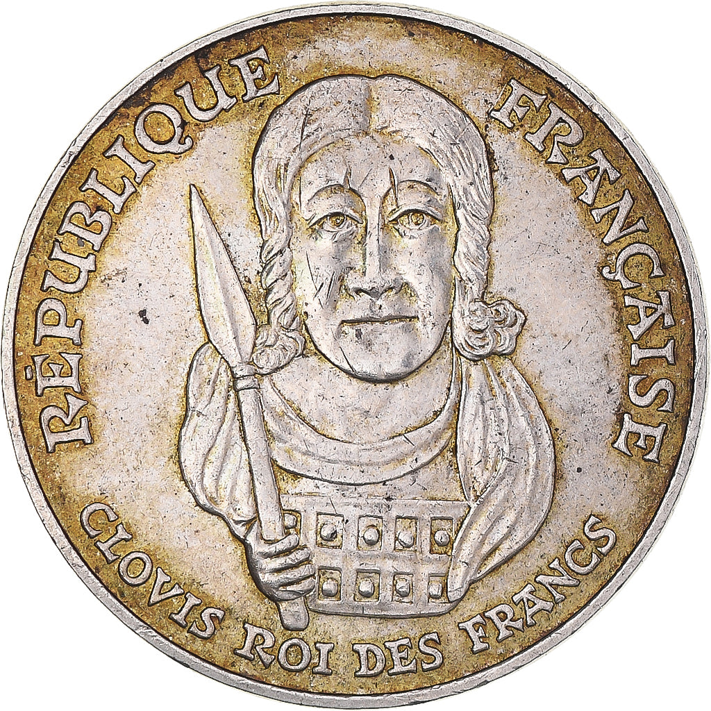 Coin, France, Clovis, 100 Francs, 1996, AU(50-53), Silver, KM:1180, Gadoury:953