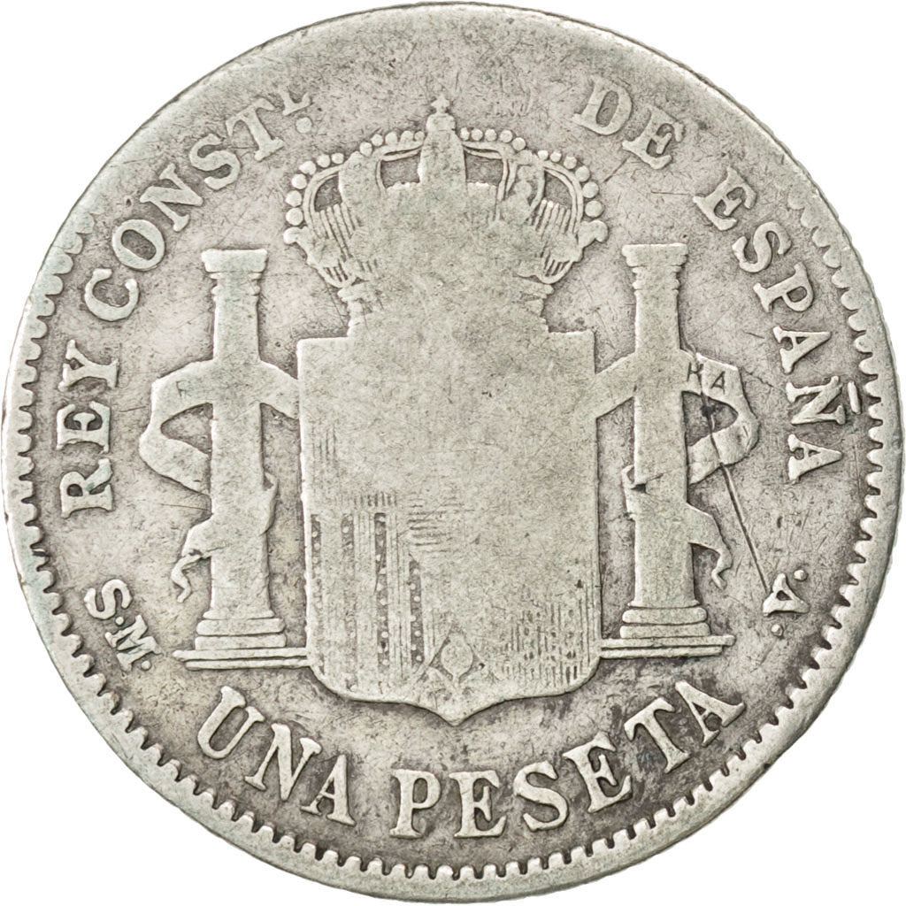 Coin, Spain, Alfonso XIII, Peseta, 1903, VF(20-25), Silver, KM:721