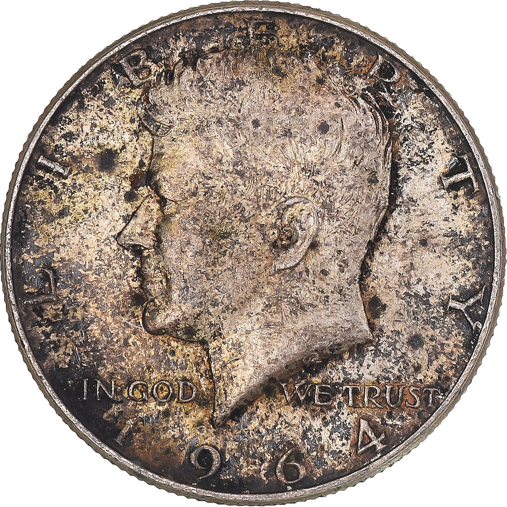 Coin, United States, Kennedy Half Dollar, Half Dollar, 1964, U.S. Mint