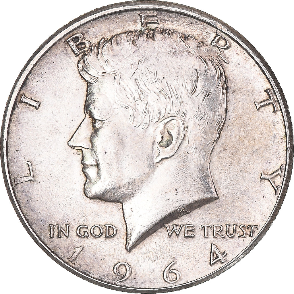 Coin, United States, Kennedy Half Dollar, Half Dollar, 1964, U.S. Mint