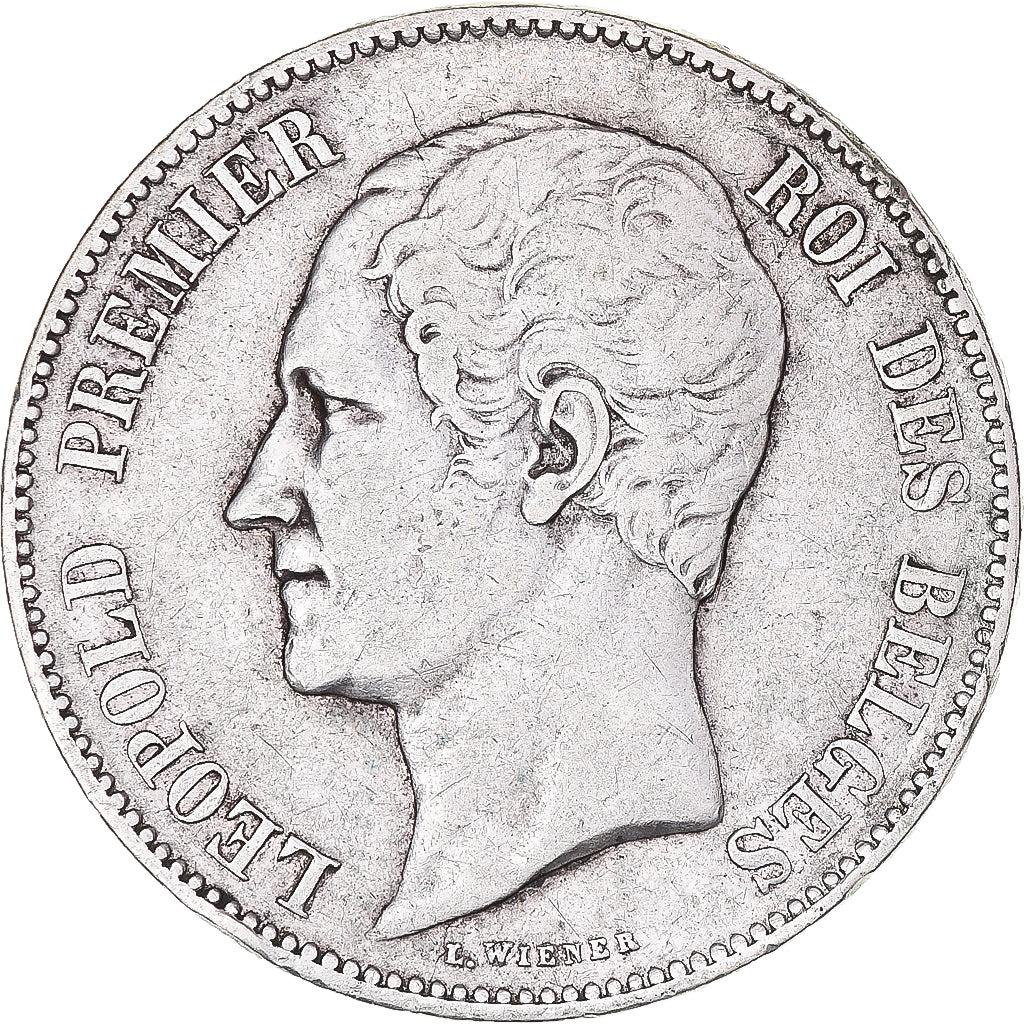 Moneta, Belgio, Leopold I, 5 Francs, 5 Frank, 1851, Brussels, MB+, Argento