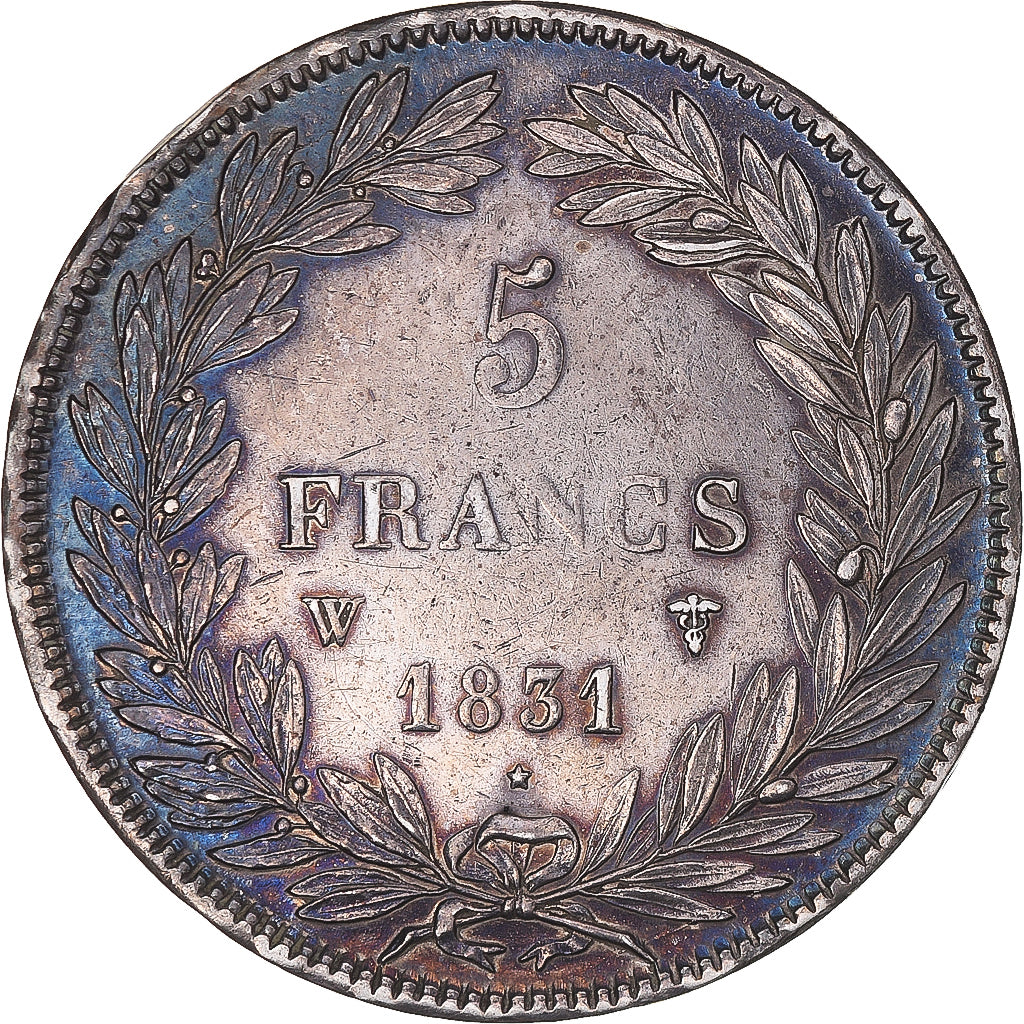 Coin, France, Louis-Philippe, 5 Francs, 1831, Lille, AU(50-53), Silver