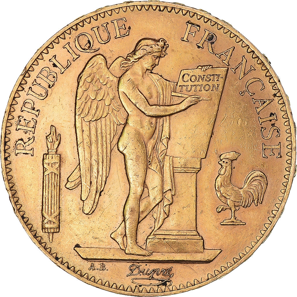 Moeda, França, Génie, 100 Francs, 1901, Paris, AU(50-53), Dourado, KM:832