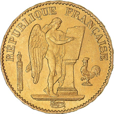 Moeda, França, Génie, 20 Francs, 1876, Paris, MS(60-62), Dourado, KM:825