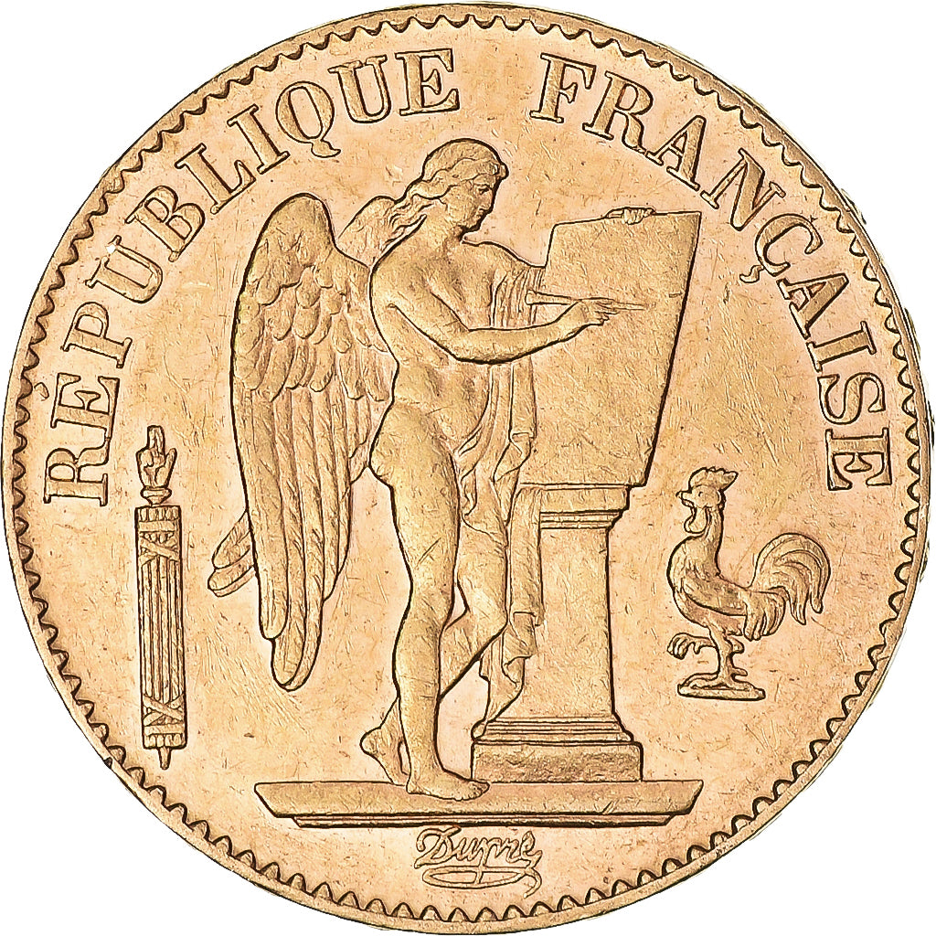 Coin, France, Génie, 20 Francs, 1890, Paris, AU(55-58), Gold, KM:825
