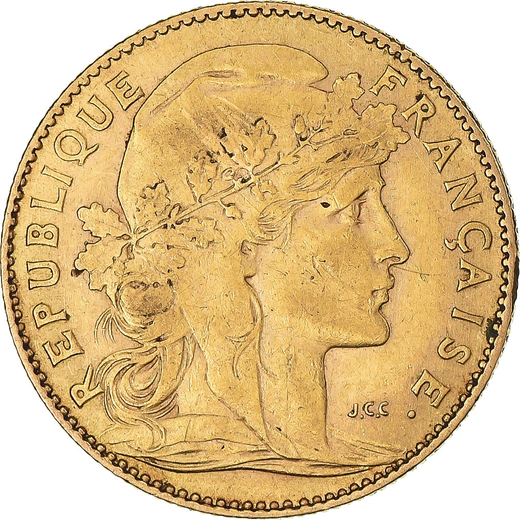 Coin, France, Marianne, 10 Francs, 1900, Paris, EF(40-45), Gold, KM:846