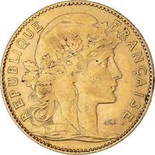 Coin, France, Marianne, 10 Francs, 1900, Paris, EF(40-45), Gold, KM:846