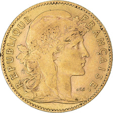 Coin, France, Marianne, 10 Francs, 1908, Paris, EF(40-45), Gold, KM:846