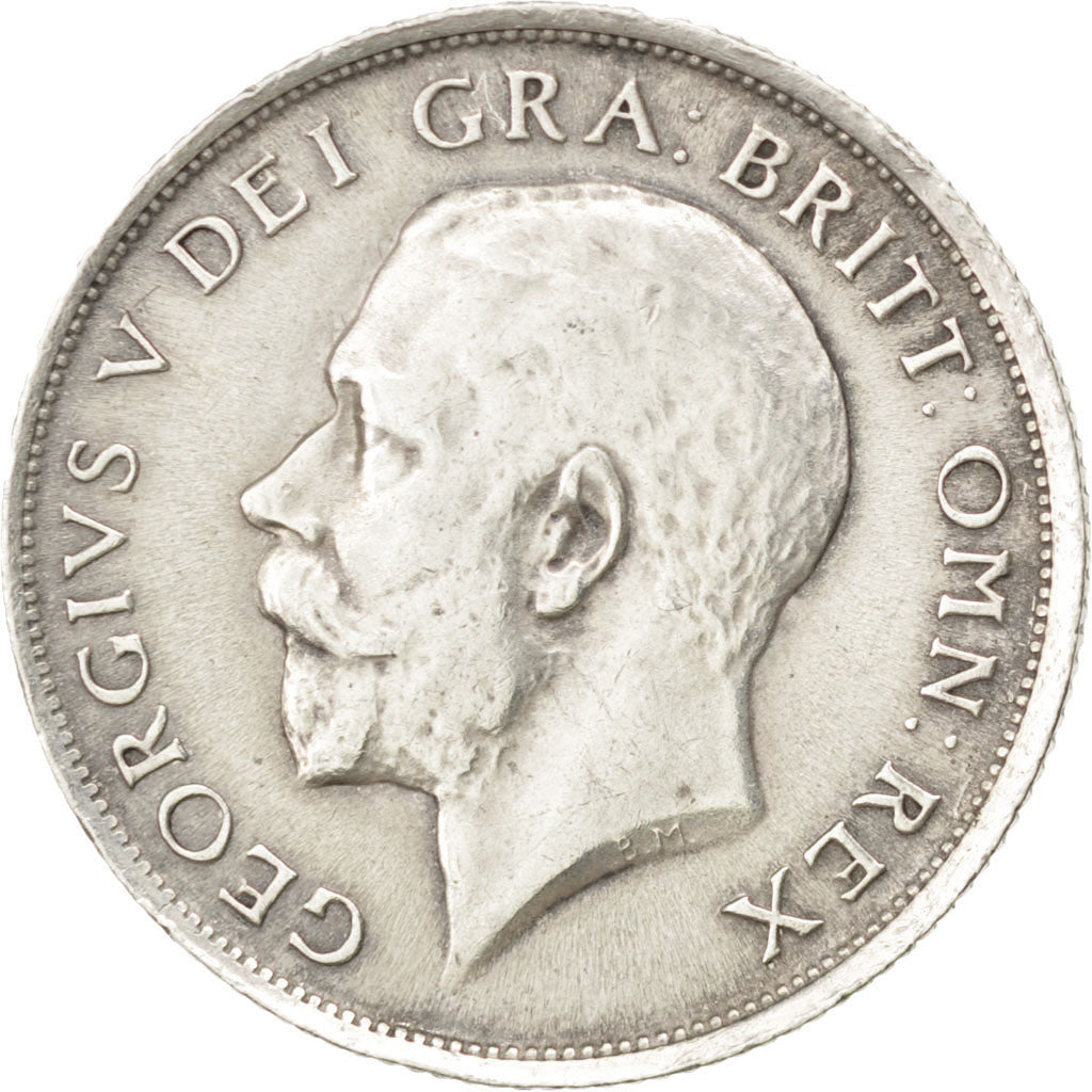 Great Britain, 1 Shilling, 1917, KM #816, AU(50-53), Silver, 23.5, 5.64